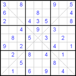 Судоку Х 9х9 #87 легкий