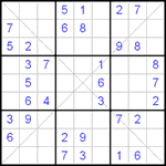 Судоку Х 9х9 #92 легкий