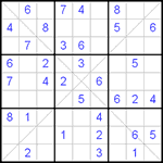 Судоку Х 9х9 #99 легкий