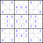 Судоку Х 9х9 #100 легкий