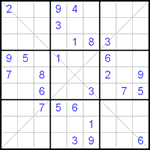 Судоку Х 9х9 #1 средний