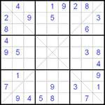 Судоку Х 9х9 #2 средний