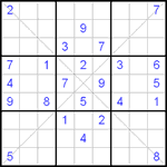 Судоку Х 9х9 #6 средний