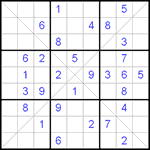 Судоку Х 9х9 #7 средний