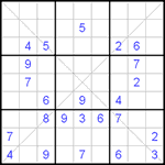 Судоку Х 9х9 #8 средний