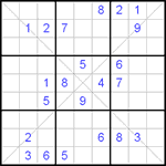 Судоку Х 9х9 #9 средний