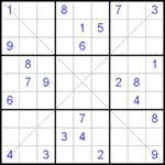 Судоку Х 9х9 #10 средний