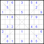 Судоку Х 9х9 #12 средний