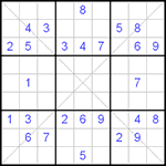 Судоку Х 9х9 #24 средний