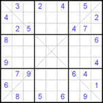 Судоку Х 9х9 #31 средний