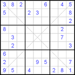 Судоку Х 9х9 #32 средний