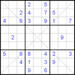 Судоку Х 9х9 #33 средний