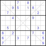 Судоку Х 9х9 #37 средний