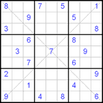 Судоку Х 9х9 #40 средний