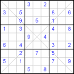 Судоку Х 9х9 #41 средний