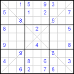 Судоку Х 9х9 #53 средний