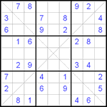 Судоку Х 9х9 #58 средний