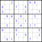 Судоку Х 9х9 #59 средний