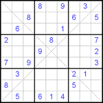 Судоку Х 9х9 #60 средний