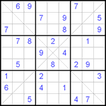 Судоку Х 9х9 #68 средний