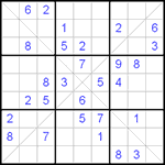 Судоку Х 9х9 #72 средний