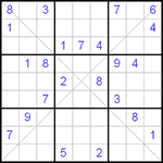 Судоку Х 9х9 #73 средний