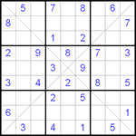 Судоку Х 9х9 #74 средний