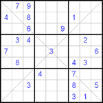 Судоку Х 9х9 #34 трудный