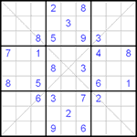 Судоку Х 9х9 #12 очень трудный