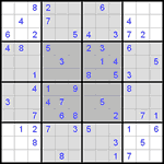 Судоку-бабочка #9 легкий