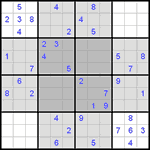 Судоку-бабочка #2 трудный