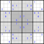 Судоку-бабочка #3 трудный