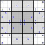 Судоку-бабочка #4 трудный