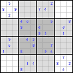 Судоку-бабочка #5 трудный