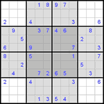 Судоку-бабочка #2 очень трудный