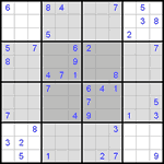 Судоку-бабочка #3 очень трудный