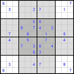 Судоку-бабочка #5 очень трудный