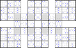 Супер-самурай судоку #3 средний