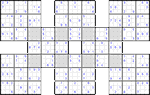 Супер-самурай судоку #4 средний