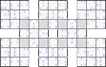Супер-самурай судоку #5 средний