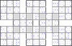 Супер-самурай судоку #7 средний