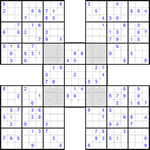 Самурай судоку #24 легкий
