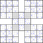 Самурай судоку #25 легкий