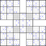 Самурай судоку #2 средний