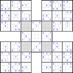 Самурай судоку #3 средний