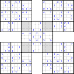 Самурай судоку #4 средний