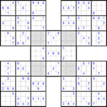 Самурай судоку #5 средний