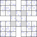 Самурай судоку #6 средний