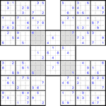 Самурай судоку #7 средний