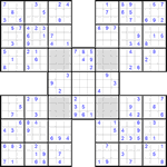 Самурай судоку #8 средний